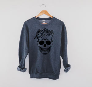 Skull With Roses Sweatshirt