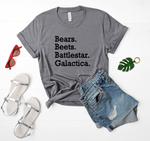 Load image into Gallery viewer, Bears Beets Battlestar Galactica Shirt
