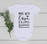 Load image into Gallery viewer, Made With Love And Science Baby Bodysuit
