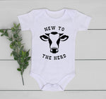 Load image into Gallery viewer, New To The Heard Baby Bodysuit
